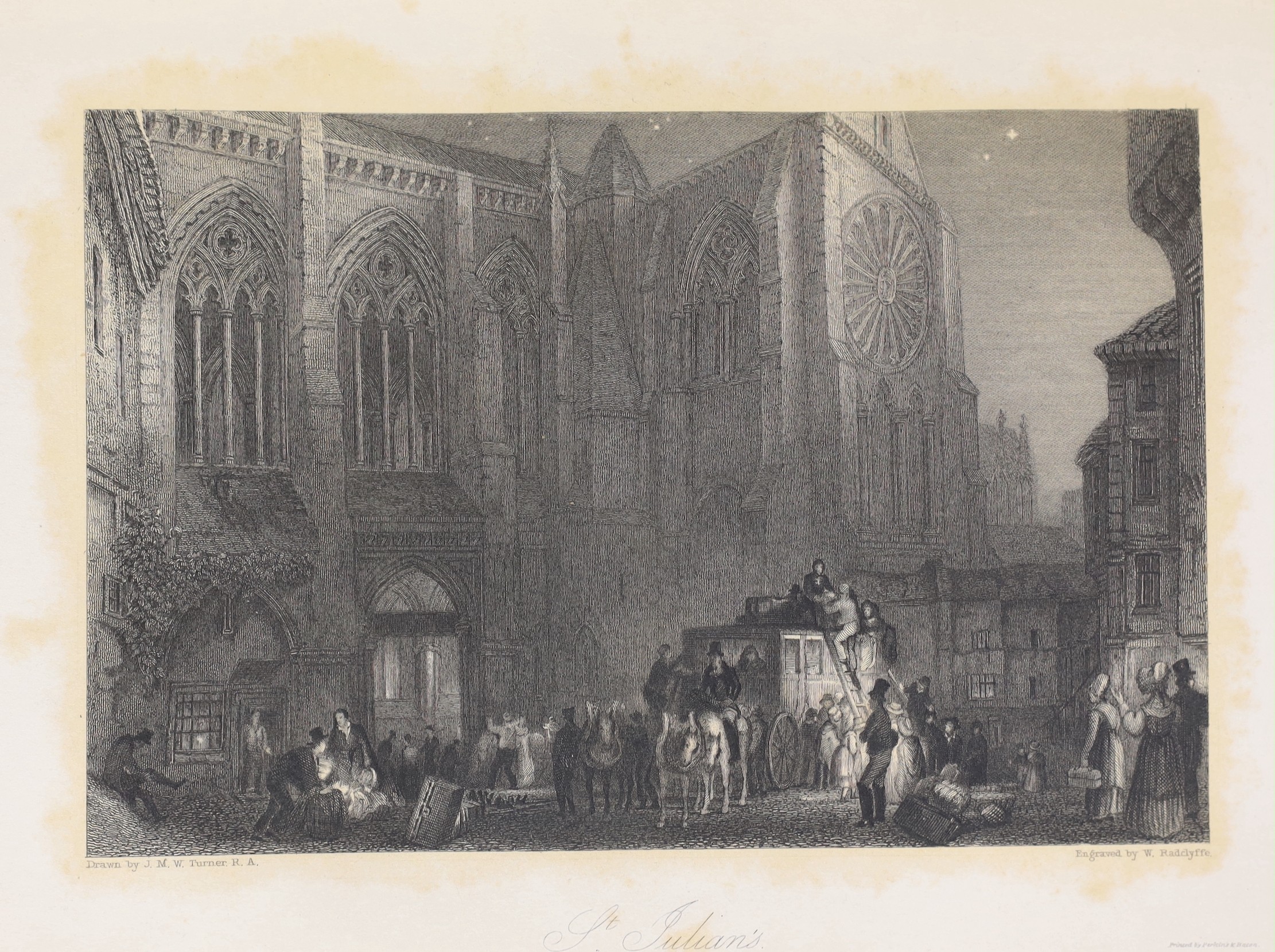 Ritchie, Leitch - Wanderings by the Loire, illustrated by J.M.W. Turner, 8vo, morocco gilt with engraved title and 20 plates, London, 1833